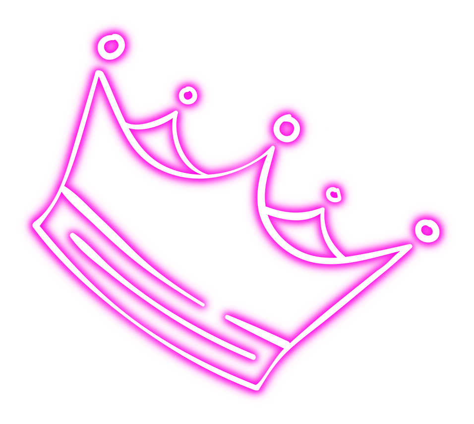 Pink Glowing Neon Crown